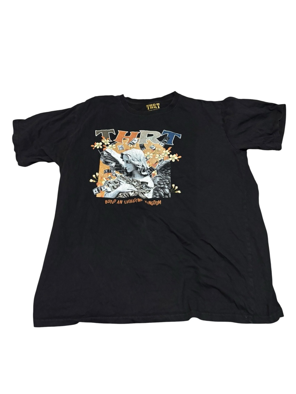 THRT Black Graphic Crew Neck T-Shirt